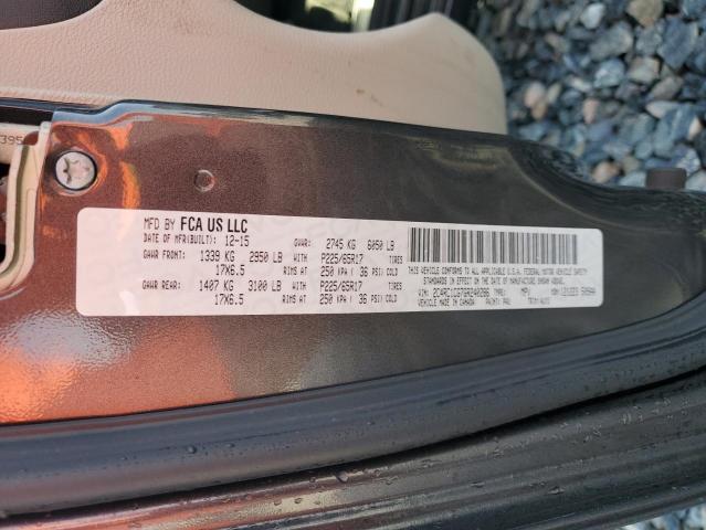 2C4RC1CG7GR240286 - 2016 CHRYSLER TOWN & COU TOURING L GRAY photo 13