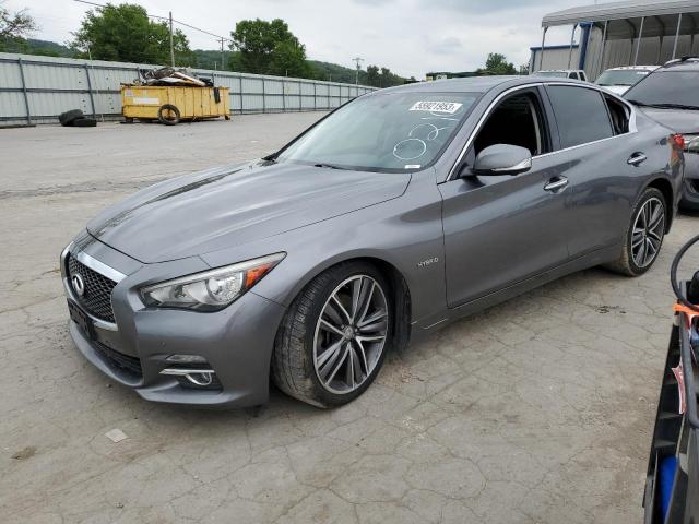 JN1AV7AP4GM490216 - 2016 INFINITI Q50 HYBRID GRAY photo 1