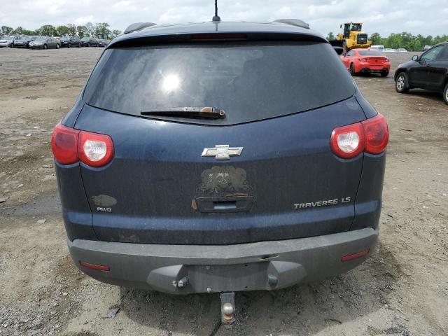 1GNKVFED5BJ346266 - 2011 CHEVROLET TRAVERSE LS BLUE photo 6