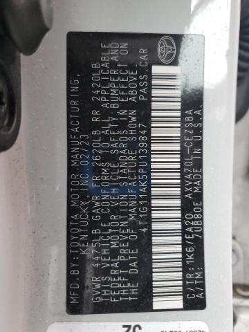 4T1G11AK5PU139847 - 2023 TOYOTA CAMRY SE NIGHT SHADE SILVER photo 13