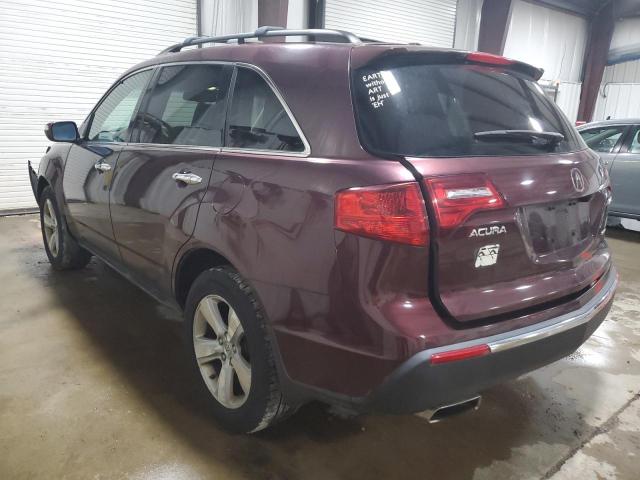 2HNYD2H67AH526791 - 2010 ACURA MDX TECHNOLOGY BURGUNDY photo 2