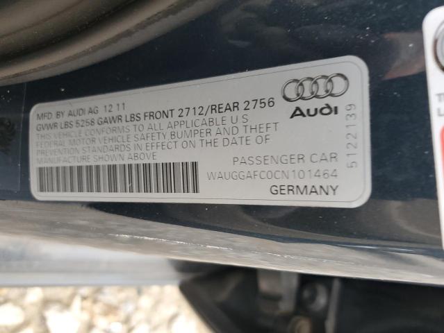 WAUGGAFC0CN101464 - 2012 AUDI A6 PREMIUM PLUS GRAY photo 12