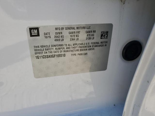 1G11C5SA8GF166510 - 2016 CHEVROLET MALIBU LIM LT 白色 照片 12