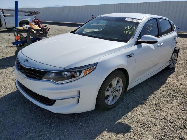 5XXGT4L36HG147081 - 2017 KIA OPTIMA LX WHITE photo 2