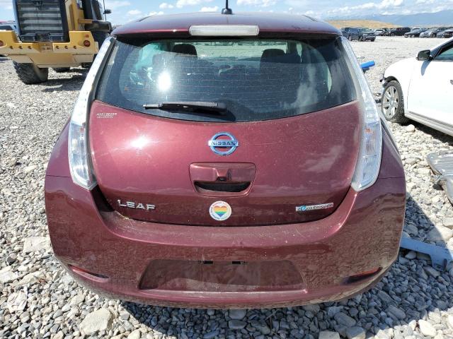 1N4BZ0CP5HC301127 - 2017 NISSAN LEAF S BURGUNDY photo 6