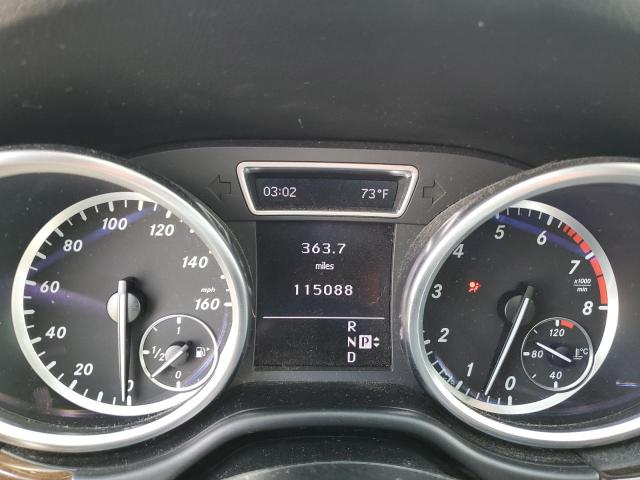 4JGDA5HBXCA058466 - 2012 MERCEDES-BENZ ML 350 4MATIC GRAY photo 9