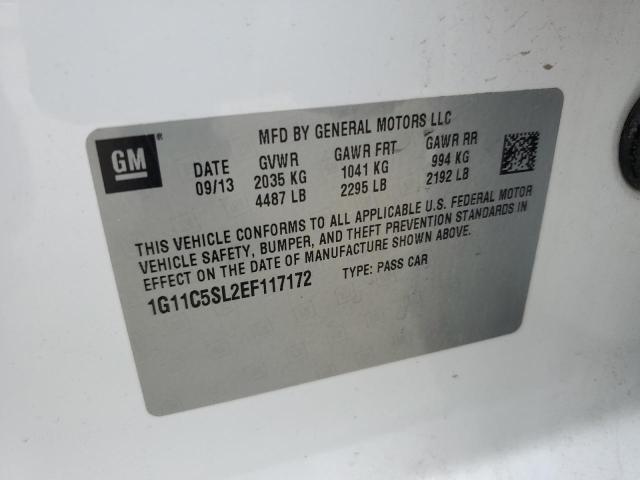 1G11C5SL2EF117172 - 2014 CHEVROLET MALIBU 1LT 白色 照片 12