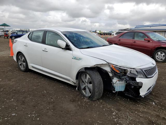 KNAGN4AD4E5070732 - 2014 KIA OPTIMA HYBRID WHITE photo 4