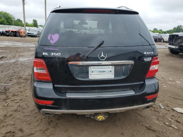 4JGBB8GB6BA708867 - 2011 MERCEDES-BENZ ML 350 4MATIC BLACK photo 6