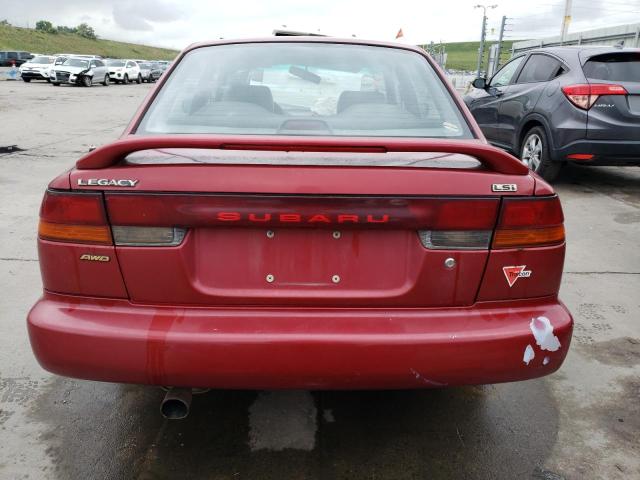 4S3BD6650T7205381 - 1996 SUBARU LEGACY LSI RED photo 6