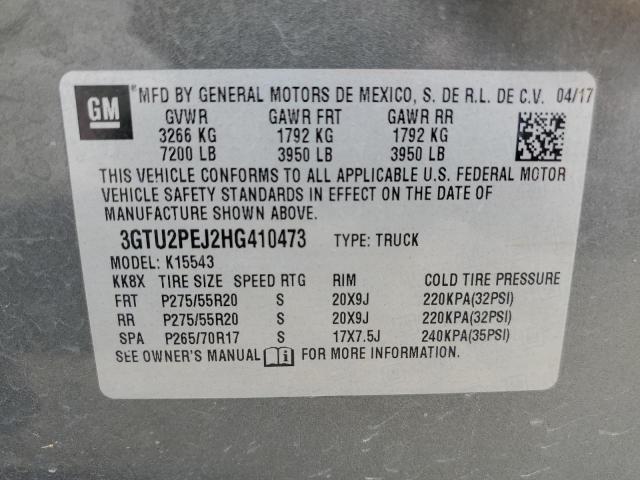 3GTU2PEJ2HG410473 - 2017 GMC SIERRA K1500 DENALI BROWN photo 13