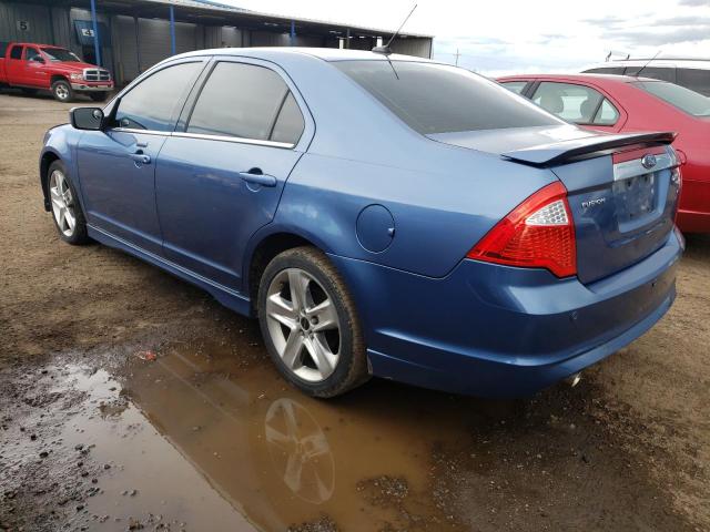 3FAHP0DC4AR255101 - 2010 FORD FUSION SPORT BLUE photo 2