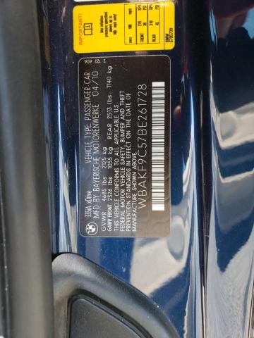 WBAKF9C57BE261728 - 2011 BMW 3 SERIES XI ლურჯი ფოტო 12