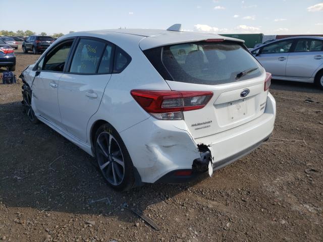 4S3GTAM63L3708644 - 2020 SUBARU IMPREZA SPORT WHITE photo 3