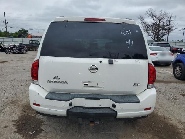 5N1BA08D68N619077 - 2008 NISSAN ARMADA SE WHITE photo 6