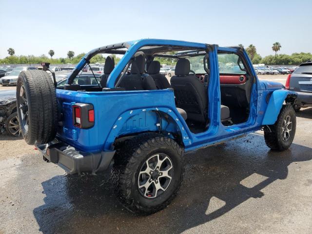 1C4HJXFG7MW786363 - 2021 JEEP WRANGLER RUBICON BLUE photo 3