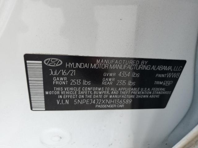 5NPEJ4J2XNH136589 - 2022 HYUNDAI SONATA SEL PLUS WHITE photo 13