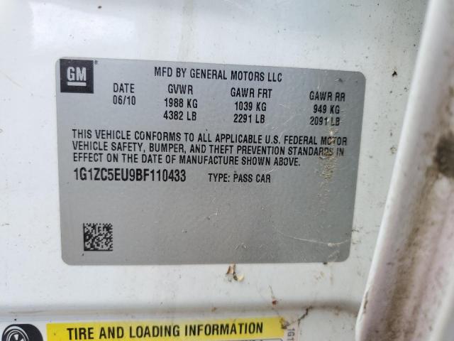 1G1ZC5EU9BF110433 - 2011 CHEVROLET MALIBU 1LT 白色 照片 12