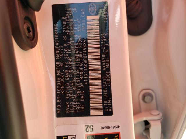 4T1G11AK9PU745684 - 2023 TOYOTA CAMRY SE NIGHT SHADE WHITE photo 13