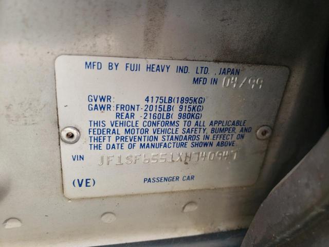 JF1SF6551XH740947 - 1999 SUBARU FORESTER S GRAY photo 14