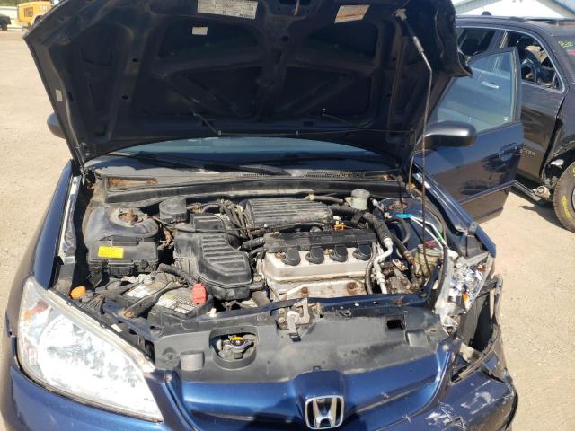 2HGES16594H644866 - 2004 HONDA CIVIC LX BLUE photo 7