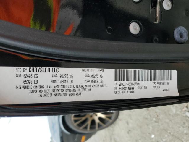 2B3LJ74W59H627868 - 2009 DODGE CHALLENGER SRT-8 黑色 照片 12