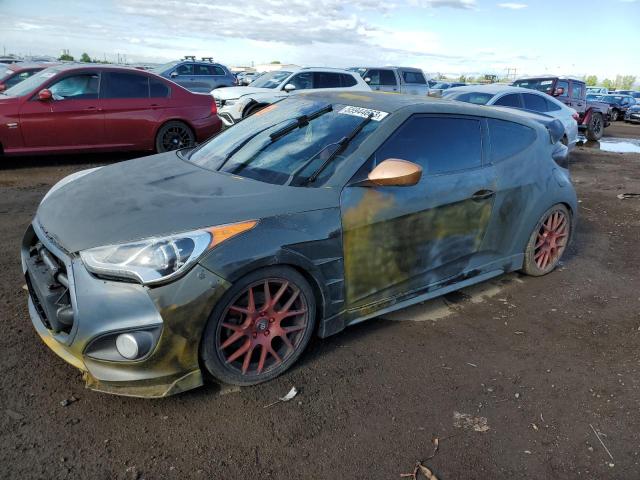 KMHTC6AE6GU256207 - 2016 HYUNDAI VELOSTER TURBO GRAY photo 1