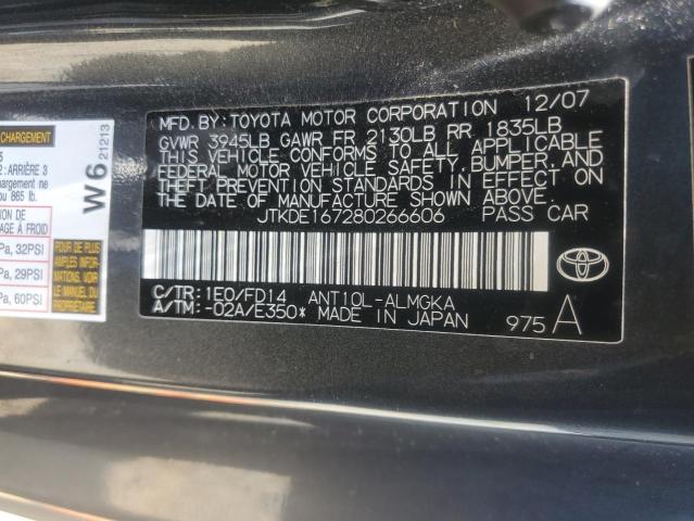 JTKDE167280266606 - 2008 TOYOTA SCION TC 石墨色 照片 12