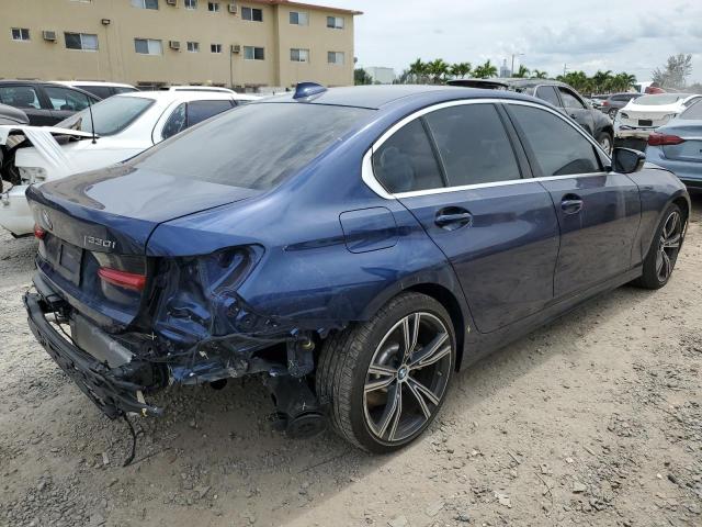 3MW5R1J02L8B30367 - 2020 BMW 330I BLUE photo 3