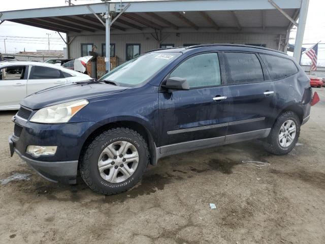 1GNKRFED1BJ389121 - 2011 CHEVROLET TRAVERSE LS BLUE photo 1