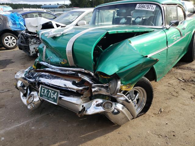 P856H24653 - 1956 PONTIAC CHIEFTAIN GREEN photo 9