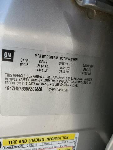 1G1ZH57B58F200880 - 2008 CHEVROLET MALIBU 1LT 银色 照片 12