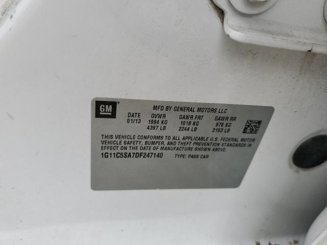 1G11C5SA7DF247140 - 2013 CHEVROLET MALIBU 1LT 白色 照片 12