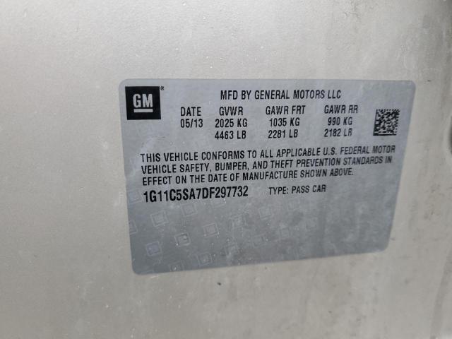 1G11C5SA7DF297732 - 2013 CHEVROLET MALIBU 1LT BEIGE photo 12