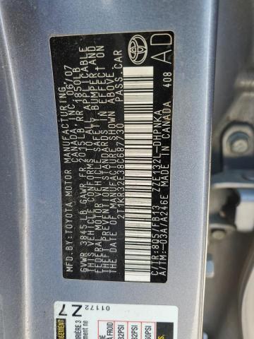 2T1KR32E38C687730 - 2008 TOYOTA COROLLA MA XR BLUE photo 13