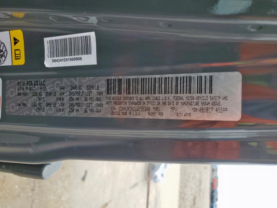 1C4HJXDN1LW155348 - 2020 JEEP WRANGLER U SPORT Grau Foto 14