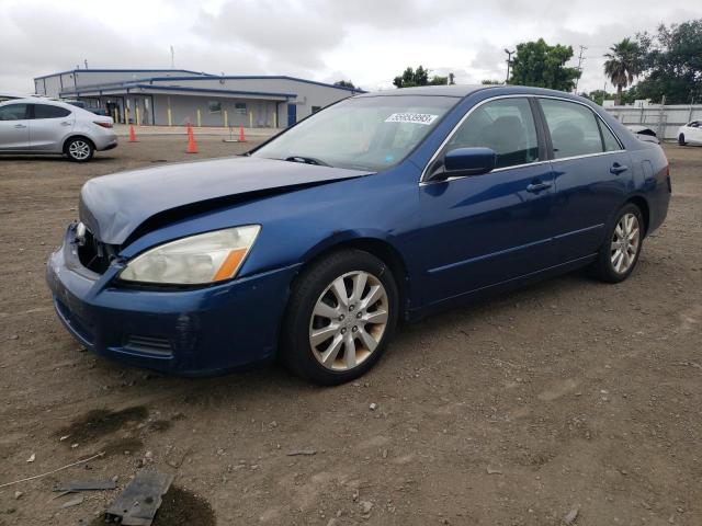 1HGCM66506A038131 - 2006 HONDA ACCORD EX BLUE photo 1