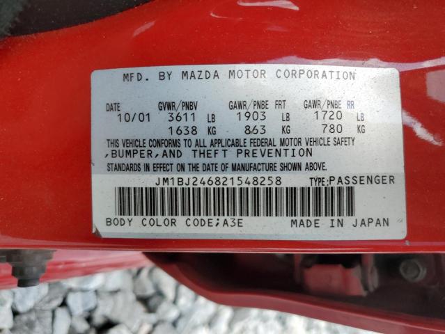 JM1BJ246821548258 - 2002 MAZDA PROTEGE PR5 红色 照片 13