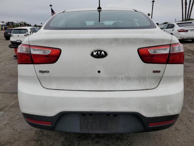 KNADM4A32F6448507 - 2015 KIA RIO LX WHITE photo 6