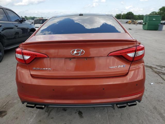 5NPE34AB6FH065385 - 2015 HYUNDAI SONATA SPORT ORANGE photo 6