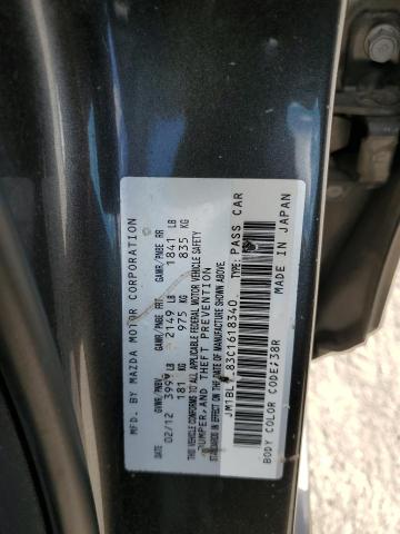 JM1BL1L83C1618340 - 2012 MAZDA 3 I GRAY photo 12