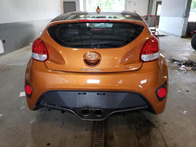 KMHTC6AE8GU265653 - 2016 HYUNDAI VELOSTER TURBO ORANGE photo 6