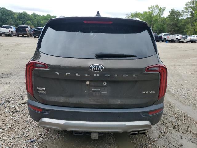 5XYP5DHCXLG081139 - 2020 KIA TELLURIDE SX BROWN photo 6