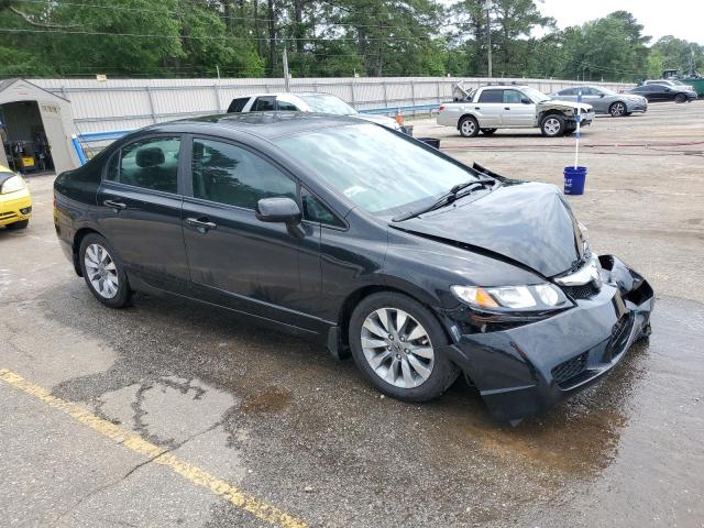1HGFA16929L019701 - 2009 HONDA CIVIC EXL BLACK photo 4