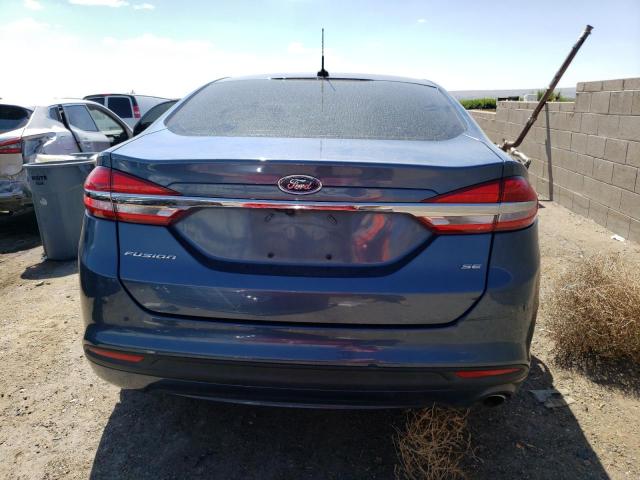 3FA6P0H72JR227401 - 2018 FORD FUSION SE BLUE photo 6