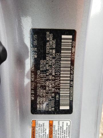 JF1ZNAA14G9702789 - 2016 TOYOTA SCION FR-S ვერცხლისფერი ფოტო 13