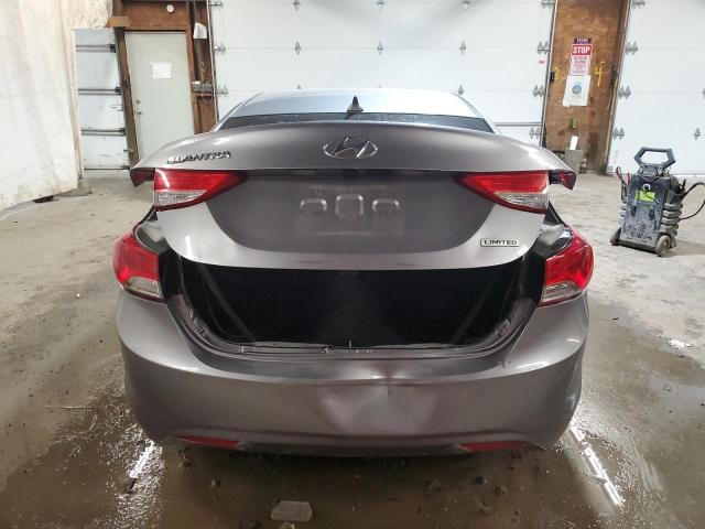 KMHDH4AE4DU804498 - 2013 HYUNDAI ELANTRA CO GLS GRAY photo 6