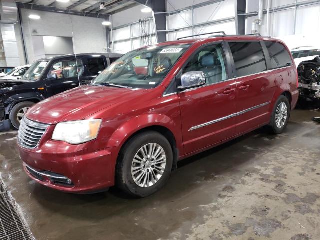 2C4RC1CG1DR583459 - 2013 CHRYSLER TOWN & COU TOURING L BURGUNDY photo 1