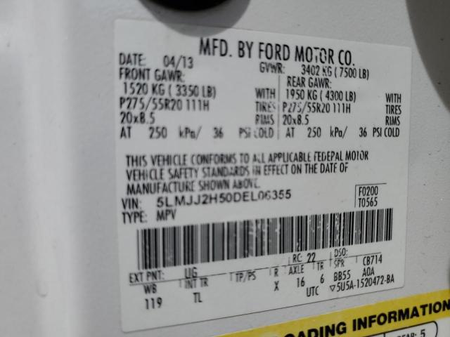 5LMJJ2H50DEL06355 - 2013 LINCOLN NAVIGATOR WHITE photo 13