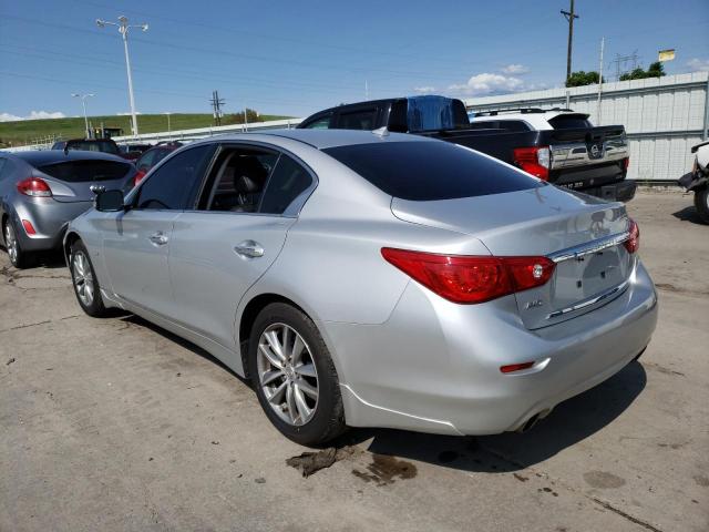 JN1BV7AR2EM687467 - 2014 INFINITI Q50 BASE SILVER photo 2